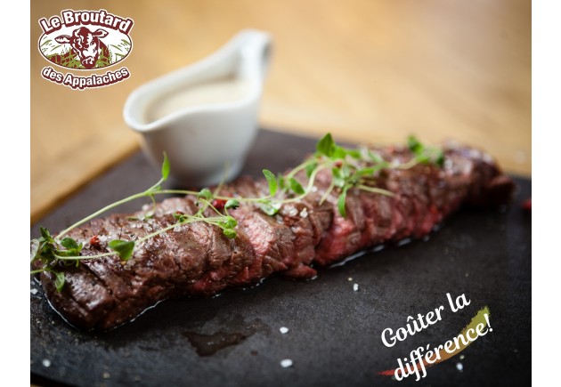 Bavette de Broutard des Appalaches sauce au vin blanc